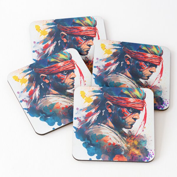 Item preview, Hero Watercolor  Print Fighter vibrant color designed and sold by PosterManiaRo.