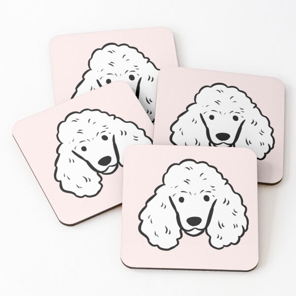 Item preview, Cute white poodle face illustration  designed and sold by Yarafantasyart.