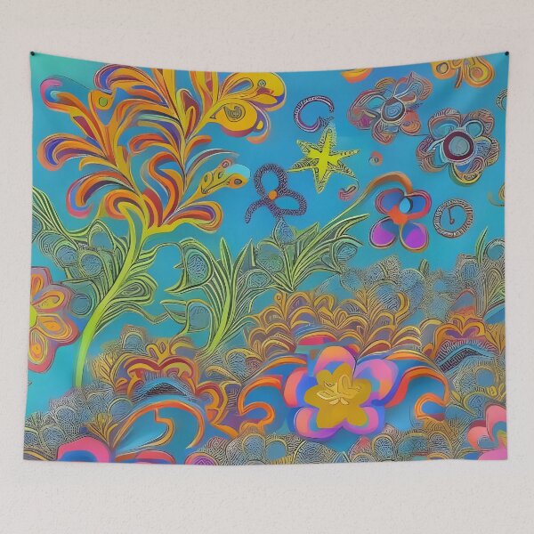 Item preview, Psychedelic colourful happy mood abstract designed and sold by Stratomi.