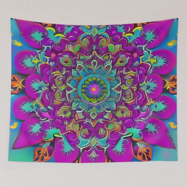 Item preview, Psychedelic colourful happy mood abstract designed and sold by Stratomi.