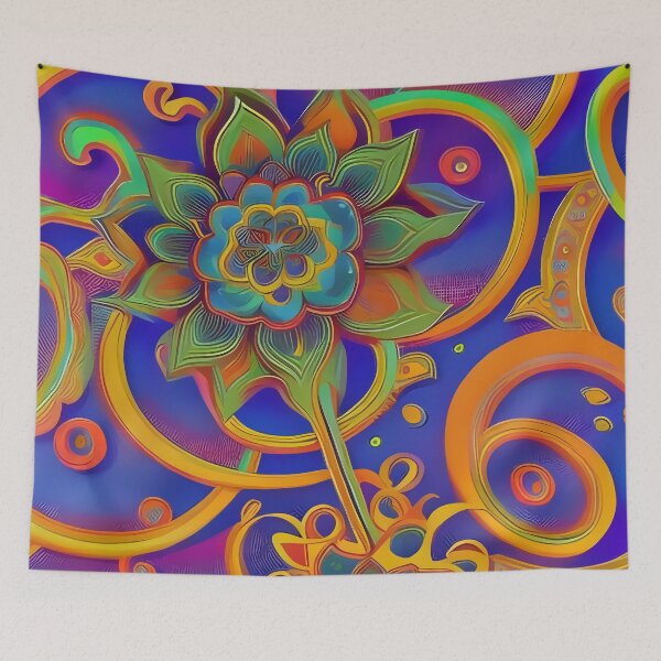 Item preview, Psychedelic colourful happy mood abstract designed and sold by Stratomi.