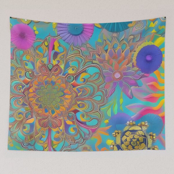 Item preview, Psychedelic colourful happy mood abstract designed and sold by Stratomi.