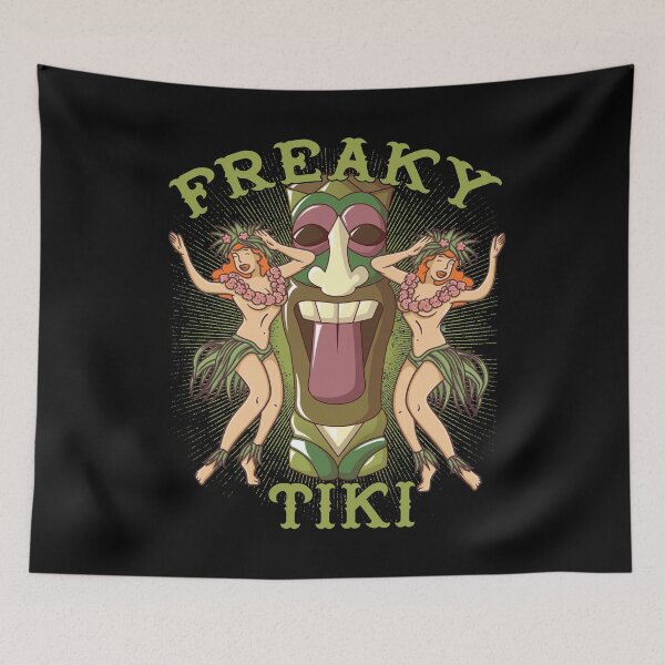 Item preview, Freaky Tiki Gods Totems Idols Retro Tropical Polynesian Hula Girls designed and sold by funnytshirtemp.