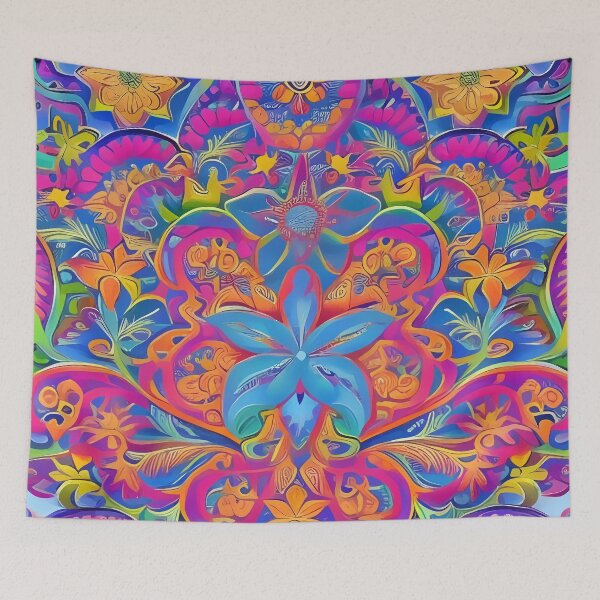 Item preview, Psychedelic colourful happy mood abstract designed and sold by Stratomi.
