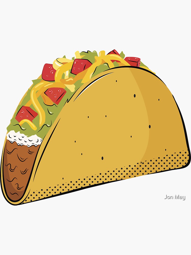 Thumbnail 3 of 3, Sticker, TACO! designed and sold by Jonathanmay.