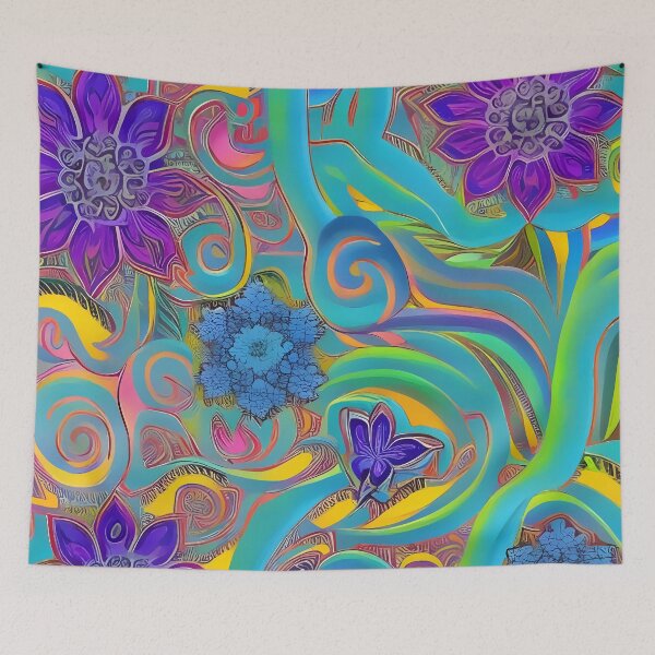 Item preview, Psychedelic colourful happy mood abstract designed and sold by Stratomi.