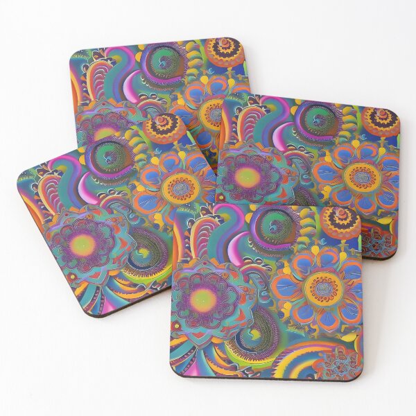 Item preview, Psychedelic colourful happy mood abstract designed and sold by Stratomi.