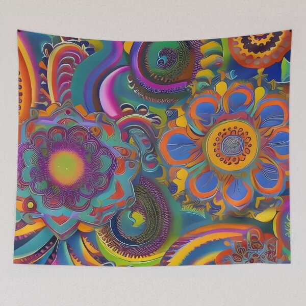 Item preview, Psychedelic colourful happy mood abstract designed and sold by Stratomi.