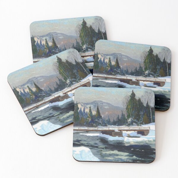 Item preview, Winter scenery - The Old Pont Sainte-Marguerite by Maurice Cullen designed and sold by AR-shop.