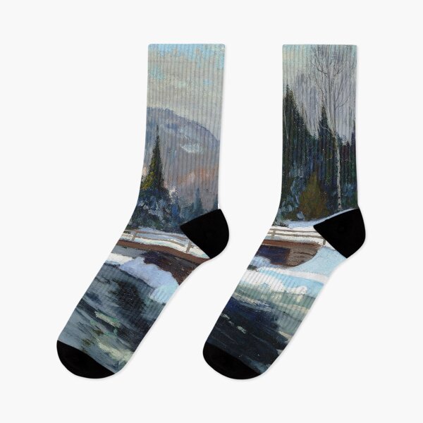 Item preview, Winter scenery - The Old Pont Sainte-Marguerite by Maurice Cullen designed and sold by AR-shop.