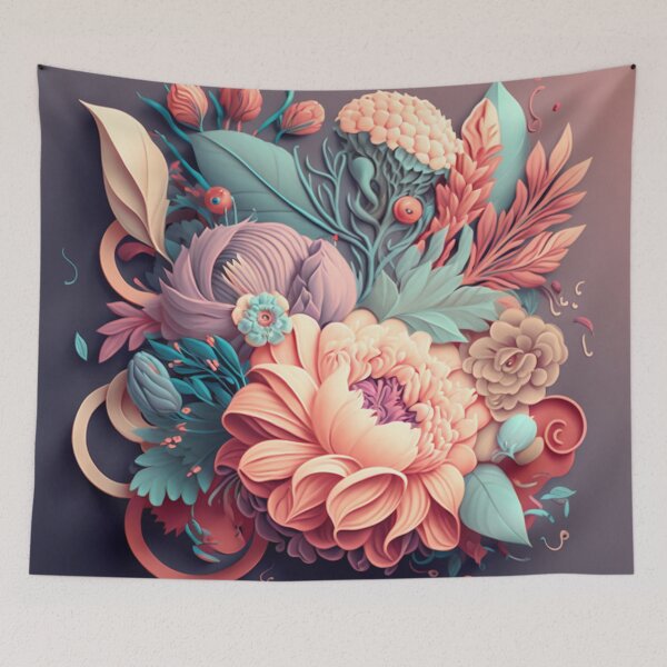 Item preview, Floral Playful Colourful Composition Designs for Home Decor, Wedding, Events Fashion  and Accessories  designed and sold by RAGANADesign.