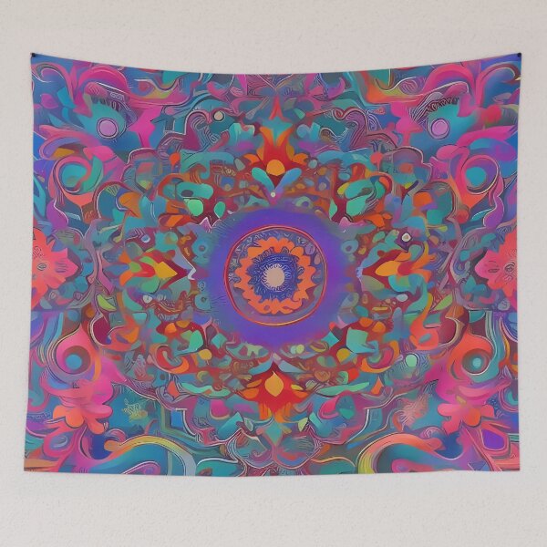 Item preview, Psychedelic colourful happy mood abstract designed and sold by Stratomi.