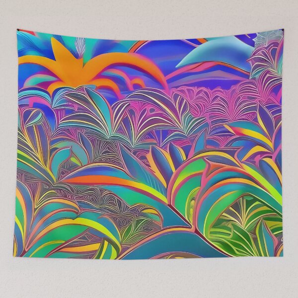 Item preview, Psychedelic colourful happy mood abstract designed and sold by Stratomi.