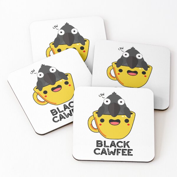 Item preview, Black Cawfee Funny Coffee Puns  designed and sold by punnybone.