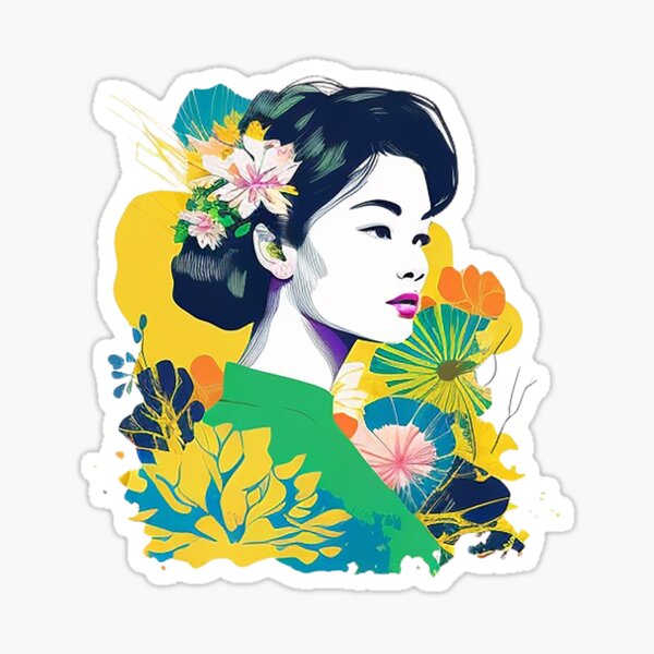 Item preview, Vietnamese art colorful women Graffiti Style designed and sold by ValleyDream.