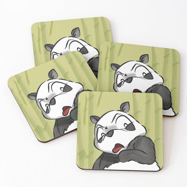 Item preview, Disgusted panda with green bamboo background. Square designed and sold by Bram Tanamal.
