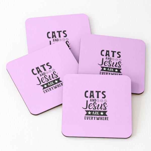 Item preview, Cats and Jesus are Everywhere Typography Quote, Cat Lovers, Cat Quote designed and sold by thedazzlingmonk.