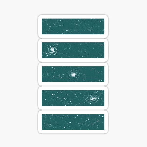 Space Stripes - Turquois - Green - Sticker Sticker
