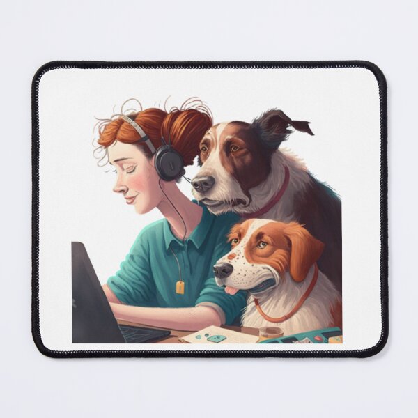 Item preview, Dog mom with Its Cute furry Dog to Work designed and sold by Gamicnum.
