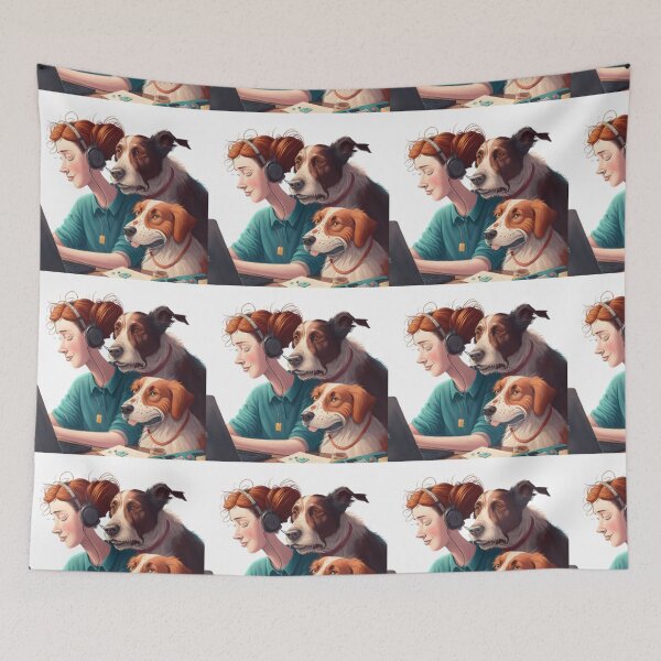 Item preview, Dog mom with Its Cute furry Dog to Work designed and sold by Gamicnum.