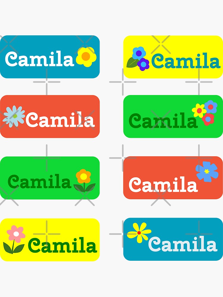 PERSONALISED STICKER WITH NAME OF CAMILA Sticker for Sale by philevera