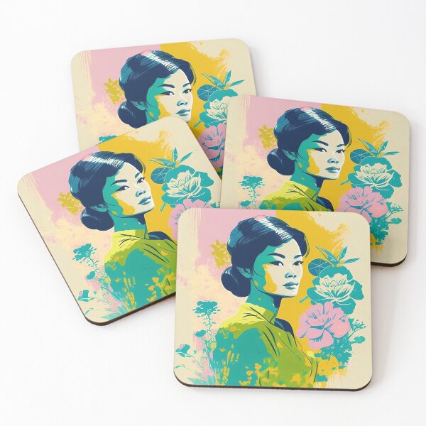 Item preview, Vietnamese art colorful women Graffiti Style designed and sold by ValleyDream.