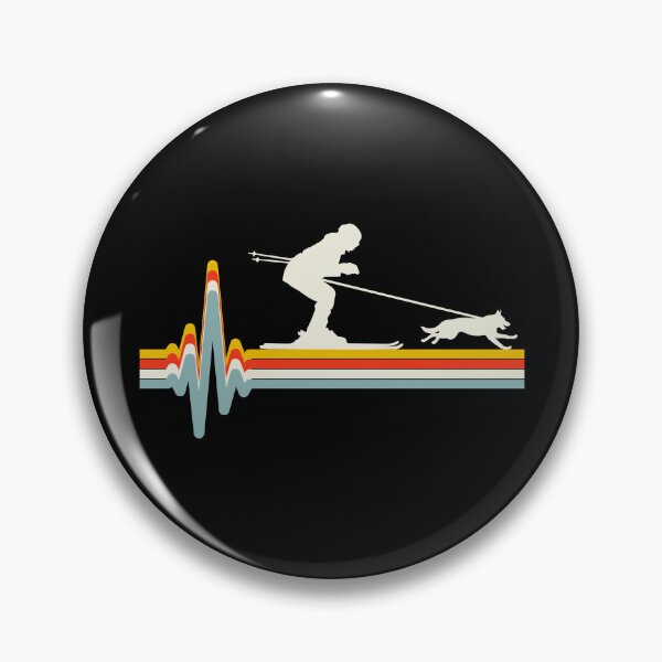 Item preview, Dog Skijoring Skiing Winter Sport Heartbeat Pulse designed and sold by CuteDesigns1.