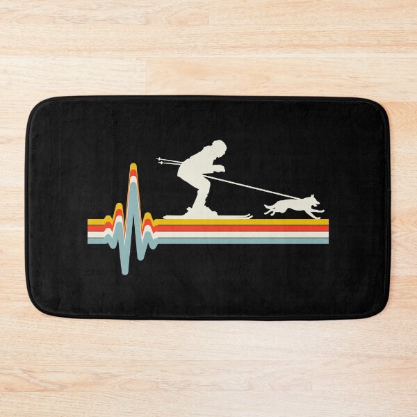 Item preview, Dog Skijoring Skiing Winter Sport Heartbeat Pulse designed and sold by CuteDesigns1.