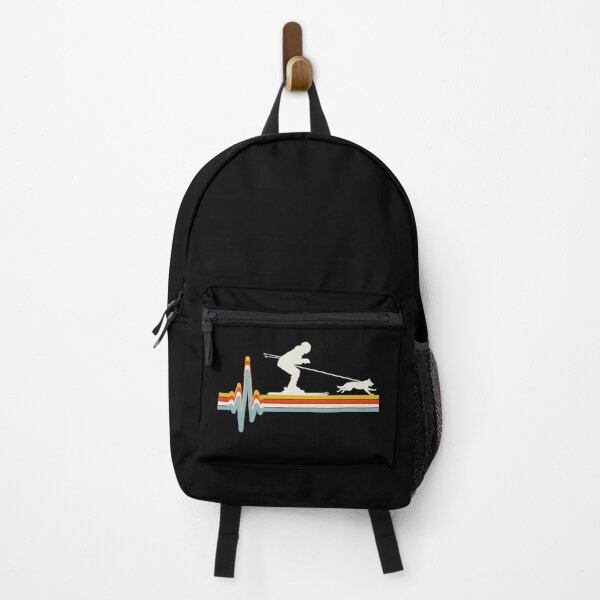 Item preview, Dog Skijoring Skiing Winter Sport Heartbeat Pulse designed and sold by CuteDesigns1.