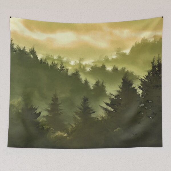 Artikelvorschau, Spaziergang im nebligen Wald entworfen und verkauft von piesdesignart.
