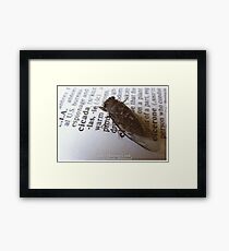 Idiot's Dictionary- Cicada Framed Print