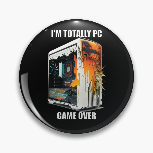 Broken game PC, I'm totally PC game over.  Sticker for Sale by DEGryps