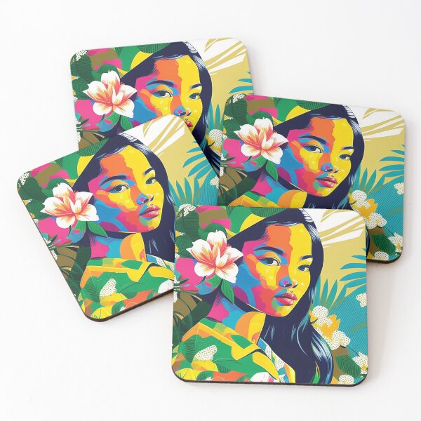 Item preview, Vietnamese art colorful women Graffiti Style designed and sold by ValleyDream.
