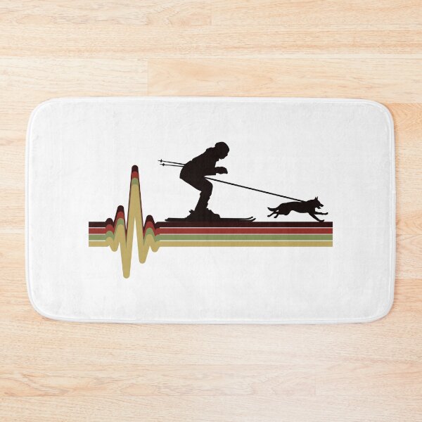 Item preview, Dog Skijoring Skiing Winter Sport Heartbeat Pulse designed and sold by CuteDesigns1.