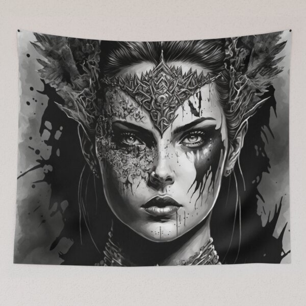 Item preview, Fierce Forest Fairy Warrior Illustration designed and sold by TheArtfulAllie.