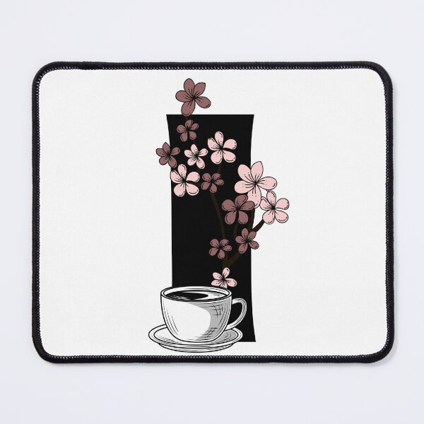 Item preview, Floral Coffee Monogram Letter I designed and sold by Lyssarien.