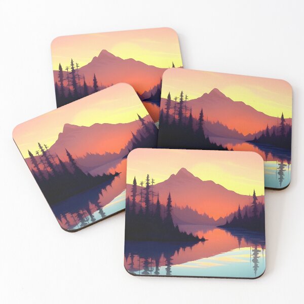 Item preview, Add a Touch of Beauty and Tranquility to Your Life with Our Stunning Minimalist Landscape Sunrise View Prints designed and sold by supeart.