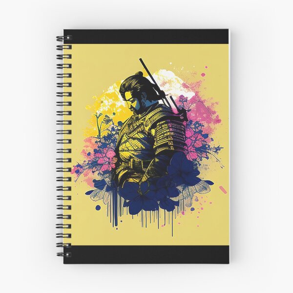 Item preview, Japanese art modernist samurai, flowers designed and sold by ValleyDream.