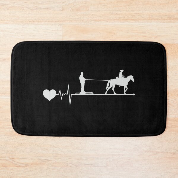 Item preview, Horse Skijoring Skiing Winter Sport Heartbeat Pulse designed and sold by CuteDesigns1.