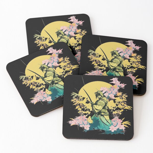 Item preview, Japanese art modernist samurai with flowers designed and sold by ValleyDream.