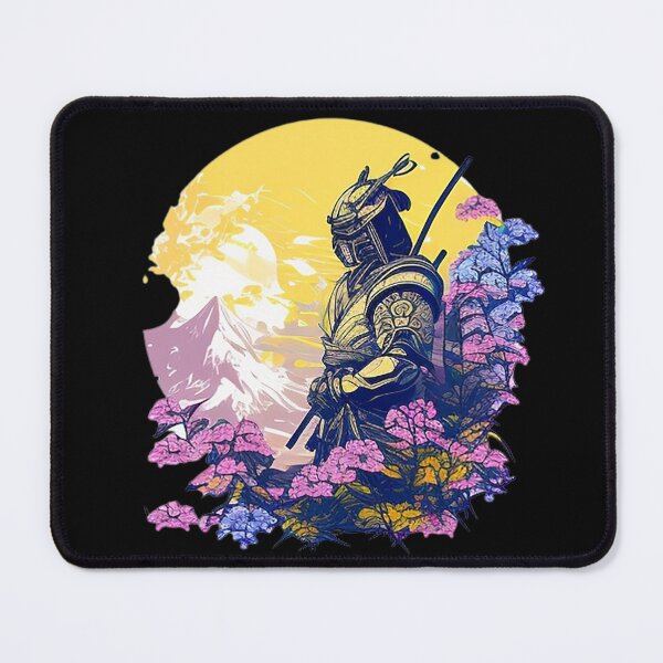 Item preview, Japanese art modernist samurai with flowers designed and sold by ValleyDream.