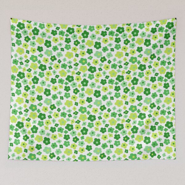 Item preview, 2000s aesthetic retro vintage green ditsy florals flowers designed and sold by blomastudios.