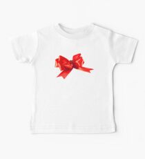 Red Silk Bow Baby Tee