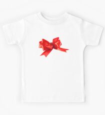 Red Silk Bow Kids Tee