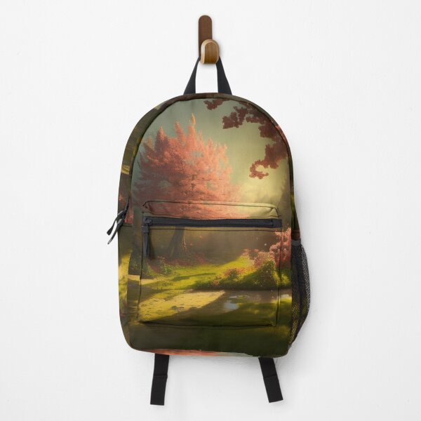 Item preview, Pink cherry tree in field generated by artificial intelligence designed and sold by megadrina.
