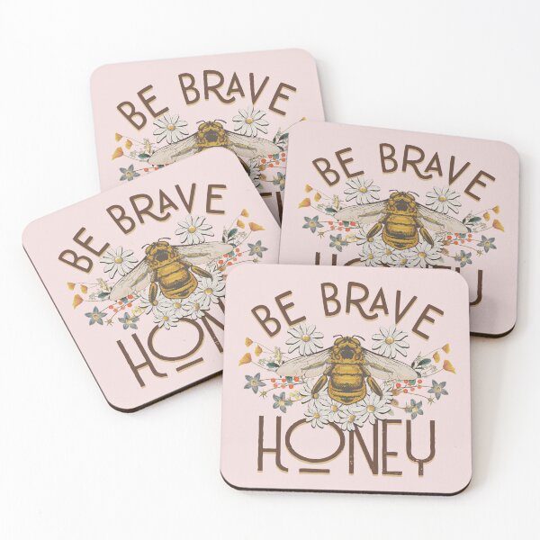Item preview, Be Brave Honey with Honey Bee and Flowers designed and sold by Trinket-Trickster.