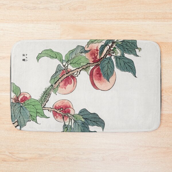 Item preview, Caterpillar on a peach tree illustration from Churui Gafu designed and sold by StoicMindset.