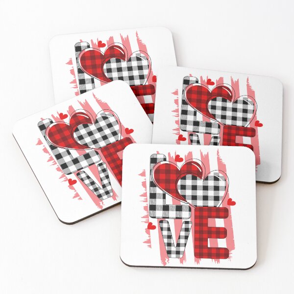 Item preview, Valenties Day Buffalo Plaid Love designed and sold by OverbeeDesigns.