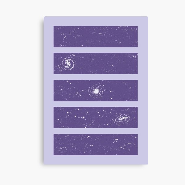 Space Stripes - Flieder - Lila - Violett Leinwanddruck