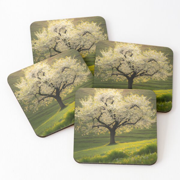 Item preview, White tree in field generated by artificial intelligence designed and sold by megadrina.